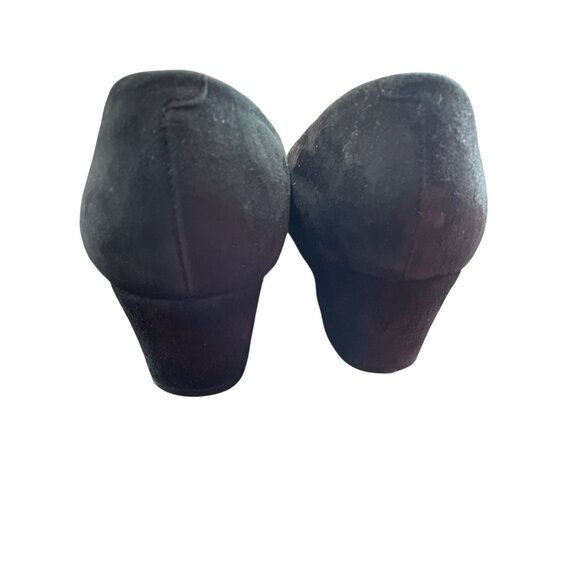 Talbots Womens Black Suede 2" Slip-On Wedge Heels Size 7.5M SKU 8861 - Picture 5 of 13